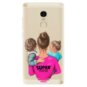 Odolné silikónové puzdro iSaprio - Super Mama - Boy and Girl - Xiaomi Redmi Note 4
