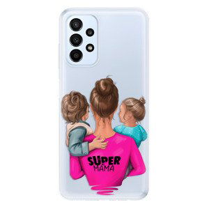 Odolné silikónové puzdro iSaprio - Super Mama - Boy and Girl - Samsung Galaxy A23 / A23 5G