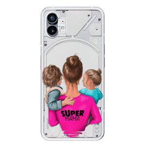 Odolné silikónové puzdro iSaprio - Super Mama - Boy and Girl - Nothing Phone (1)