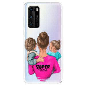 Odolné silikónové puzdro iSaprio - Super Mama - Boy and Girl - Huawei P40