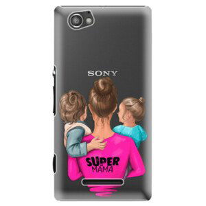 Plastové puzdro iSaprio - Super Mama - Boy and Girl - Sony Xperia M