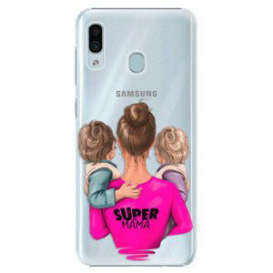 Plastové puzdro iSaprio - Super Mama - Two Boys - Samsung Galaxy A30