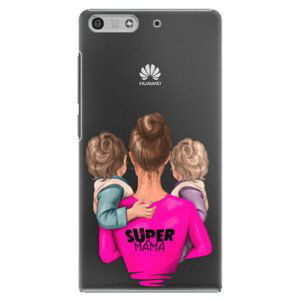 Plastové puzdro iSaprio - Super Mama - Two Boys - Huawei Ascend P7 Mini