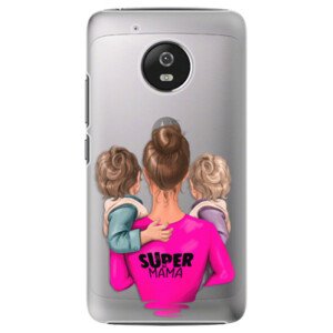 Plastové puzdro iSaprio - Super Mama - Two Boys - Lenovo Moto G5