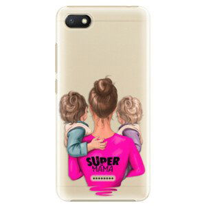 Plastové puzdro iSaprio - Super Mama - Two Boys - Xiaomi Redmi 6A