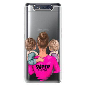 Odolné silikónové puzdro iSaprio - Super Mama - Two Boys - Samsung Galaxy A80