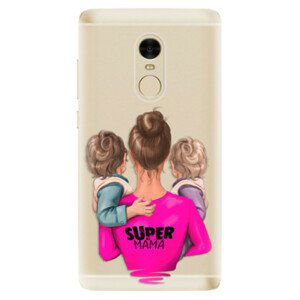 Odolné silikónové puzdro iSaprio - Super Mama - Two Boys - Xiaomi Redmi Note 4