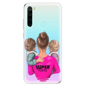 Odolné silikónové puzdro iSaprio - Super Mama - Two Boys - Xiaomi Redmi Note 8