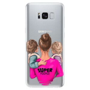 Odolné silikónové puzdro iSaprio - Super Mama - Two Boys - Samsung Galaxy S8