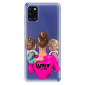 Odolné silikónové puzdro iSaprio - Super Mama - Two Boys - Samsung Galaxy A31