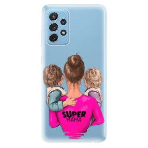 Odolné silikónové puzdro iSaprio - Super Mama - Two Boys - Samsung Galaxy A72