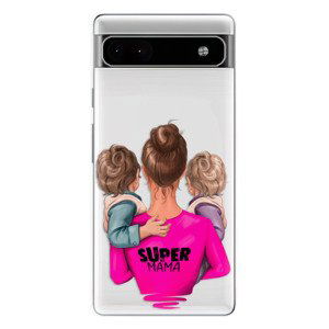 Odolné silikónové puzdro iSaprio - Super Mama - Two Boys - Google Pixel 6a 5G