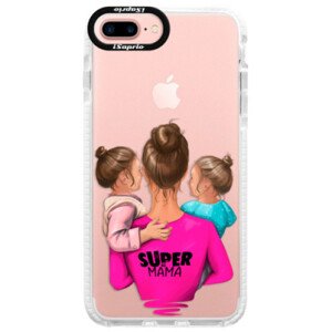 Silikónové púzdro Bumper iSaprio - Super Mama - Two Girls - iPhone 7 Plus