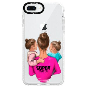 Silikónové púzdro Bumper iSaprio - Super Mama - Two Girls - iPhone 8 Plus