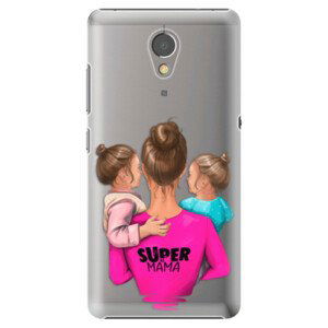 Plastové puzdro iSaprio - Super Mama - Two Girls - Lenovo P2