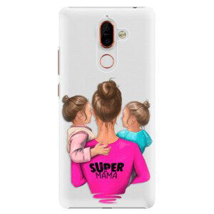Plastové puzdro iSaprio - Super Mama - Two Girls - Nokia 7 Plus