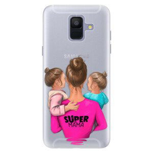 Silikónové puzdro iSaprio - Super Mama - Two Girls - Samsung Galaxy A6