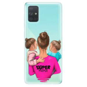 Odolné silikónové puzdro iSaprio - Super Mama - Two Girls - Samsung Galaxy A71