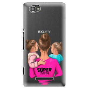 Plastové puzdro iSaprio - Super Mama - Two Girls - Sony Xperia M