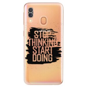 Odolné silikónové puzdro iSaprio - Start Doing - black - Samsung Galaxy A40