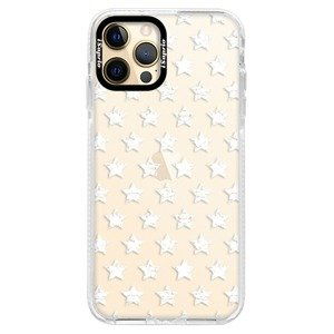 Silikónové puzdro Bumper iSaprio - Stars Pattern - white - iPhone 12 Pro Max