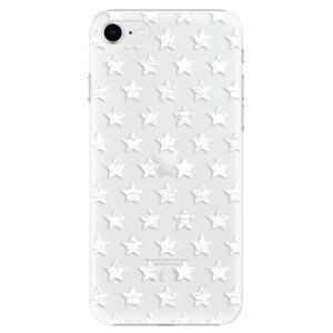 Plastové puzdro iSaprio - Stars Pattern - white - iPhone SE 2020