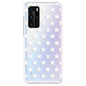 Plastové puzdro iSaprio - Stars Pattern - white - Huawei P40