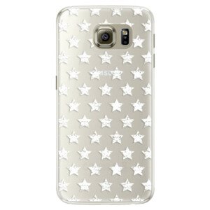 Silikónové puzdro iSaprio - Stars Pattern - white - Samsung Galaxy S6 Edge