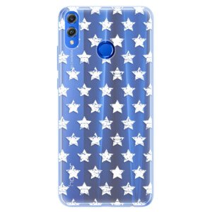 Silikónové puzdro iSaprio - Stars Pattern - white - Huawei Honor 8X