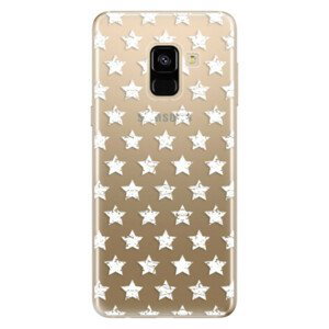 Odolné silikónové puzdro iSaprio - Stars Pattern - white - Samsung Galaxy A8 2018