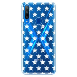 Odolné silikónové puzdro iSaprio - Stars Pattern - white - Huawei Honor 9X