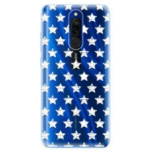 Odolné silikónové puzdro iSaprio - Stars Pattern - white - Xiaomi Redmi 8