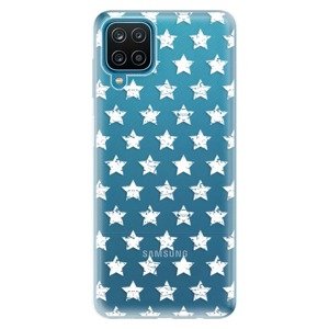 Odolné silikónové puzdro iSaprio - Stars Pattern - white - Samsung Galaxy A12