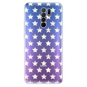 Odolné silikónové puzdro iSaprio - Stars Pattern - white - Xiaomi Redmi 9