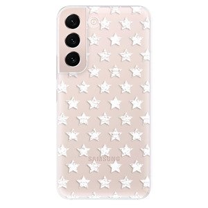 Odolné silikónové puzdro iSaprio - Stars Pattern - white - Samsung Galaxy S22+ 5G