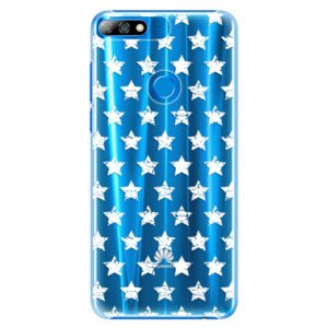 Plastové puzdro iSaprio - Stars Pattern - white - Huawei Y7 Prime 2018