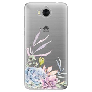 Odolné silikónové puzdro iSaprio - Succulent 01 - Huawei Y5 2017 / Y6 2017