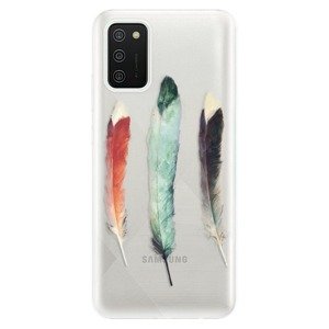 Odolné silikónové puzdro iSaprio - Three Feathers - Samsung Galaxy A02s