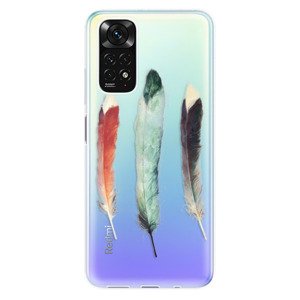 Odolné silikónové puzdro iSaprio - Three Feathers - Xiaomi Redmi Note 11 / Note 11S