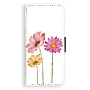 Flipové puzdro iSaprio - Three Flowers - Samsung Galaxy A8 Plus