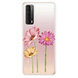 Odolné silikónové puzdro iSaprio - Three Flowers - Huawei P Smart 2021