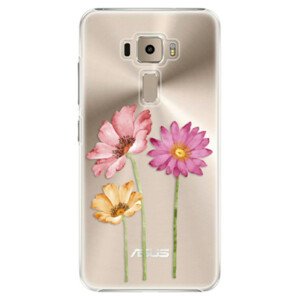 Plastové puzdro iSaprio - Three Flowers - Asus ZenFone 3 ZE520KL