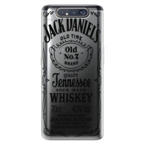 Odolné silikónové puzdro iSaprio - Transparent Black Jack - Samsung Galaxy A80