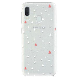 Plastové puzdro iSaprio - Abstract Triangles 02 - white - Samsung Galaxy A20e