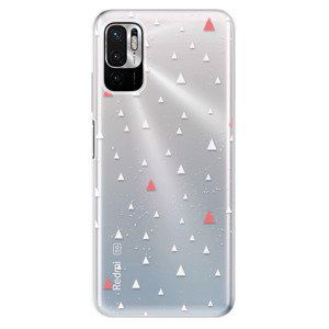 Odolné silikónové puzdro iSaprio - Abstract Triangles 02 - white - Xiaomi Redmi Note 10 5G