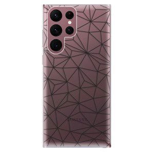 Odolné silikónové puzdro iSaprio - Abstract Triangles 03 - black - Samsung Galaxy S22 Ultra 5G