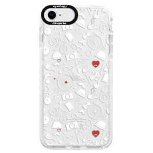 Silikónové puzdro Bumper iSaprio - Vintage Pattern 01 - white - iPhone SE 2020