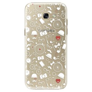 Plastové puzdro iSaprio - Vintage Pattern 01 - white - Samsung Galaxy A5 2017