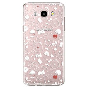 Plastové puzdro iSaprio - Vintage Pattern 01 - white - Samsung Galaxy J5 2016