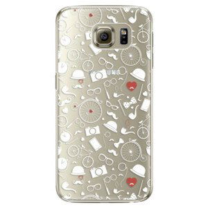 Plastové puzdro iSaprio - Vintage Pattern 01 - white - Samsung Galaxy S6 Edge